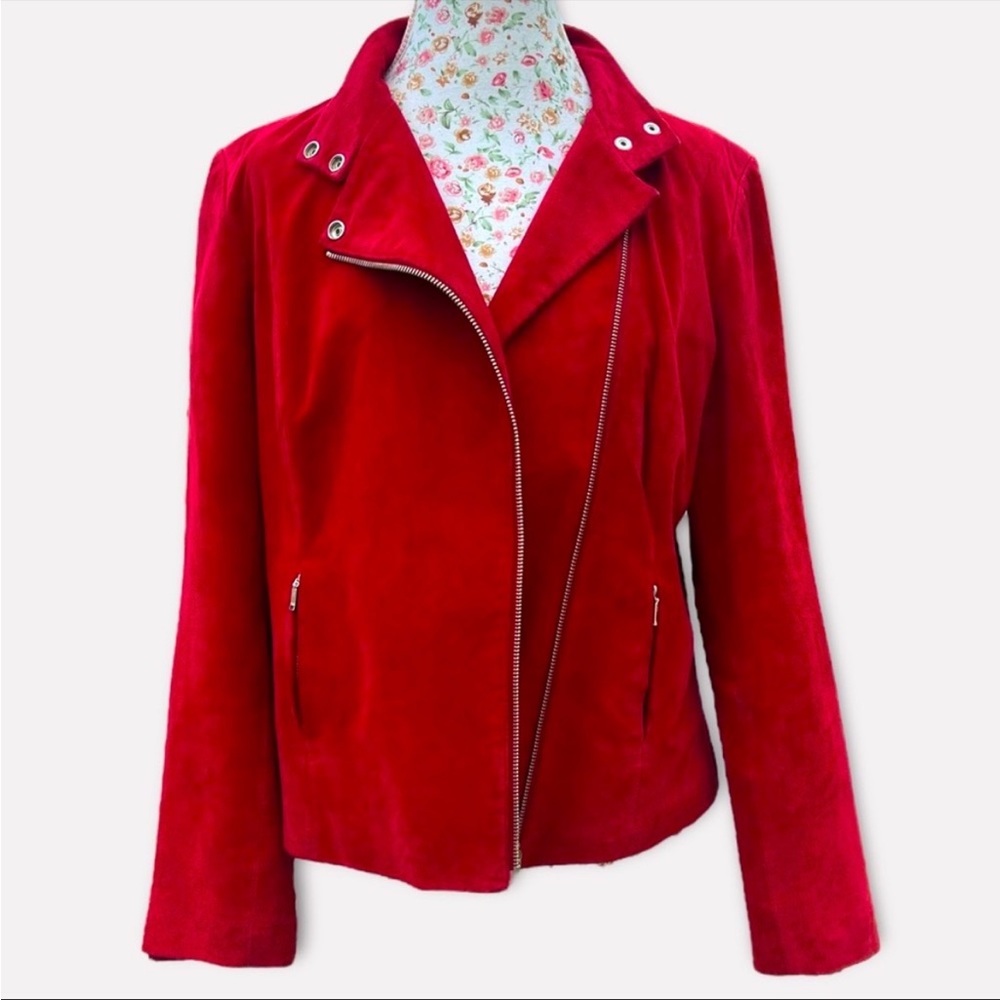 Alfani 100% Leather Suede Jacket - Picture 4 of 13